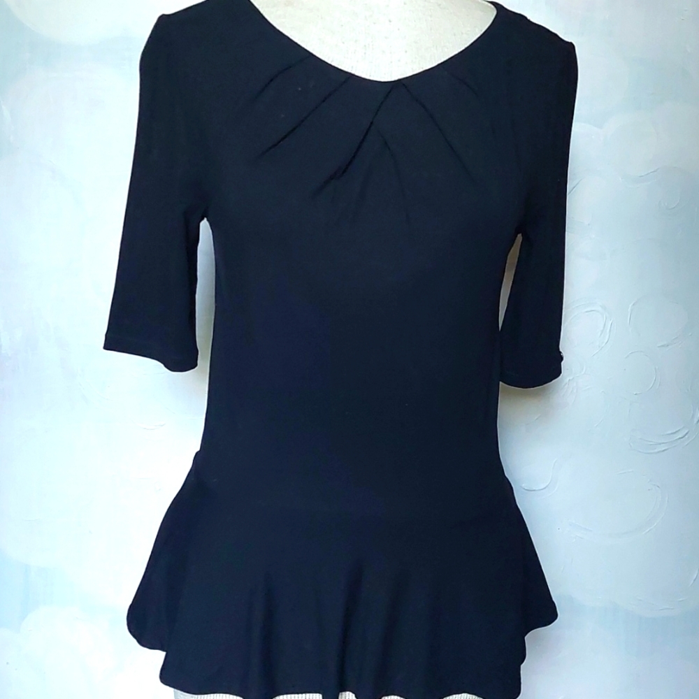 Karen Millen Black Peplum Top size 4